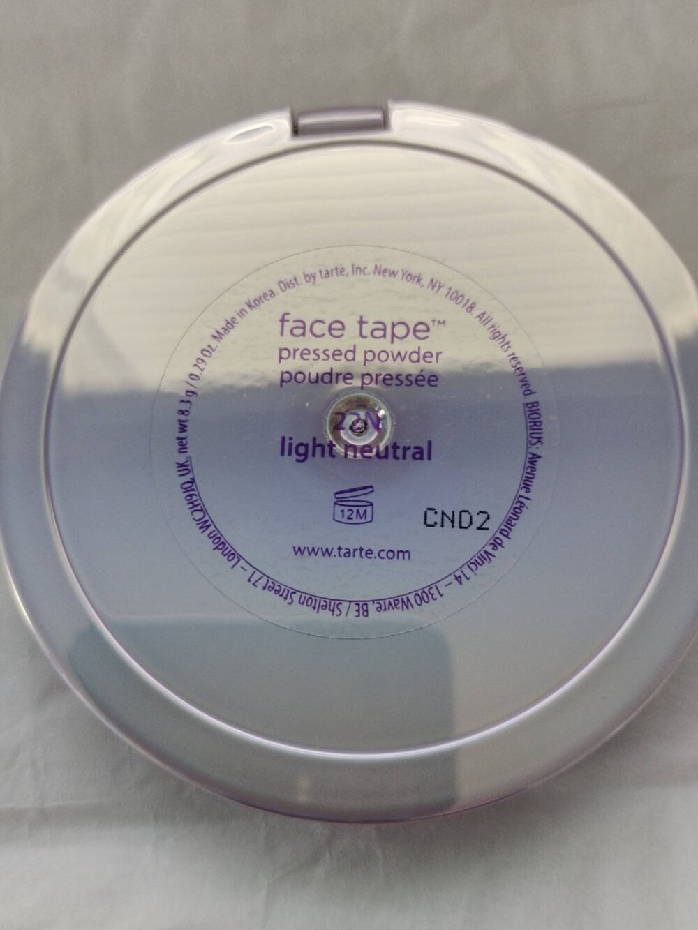 tarte Face Tape Pressed Powder Foundation 22N 'Light Neutral'- NWT- Full Size - Picture 5 of 6